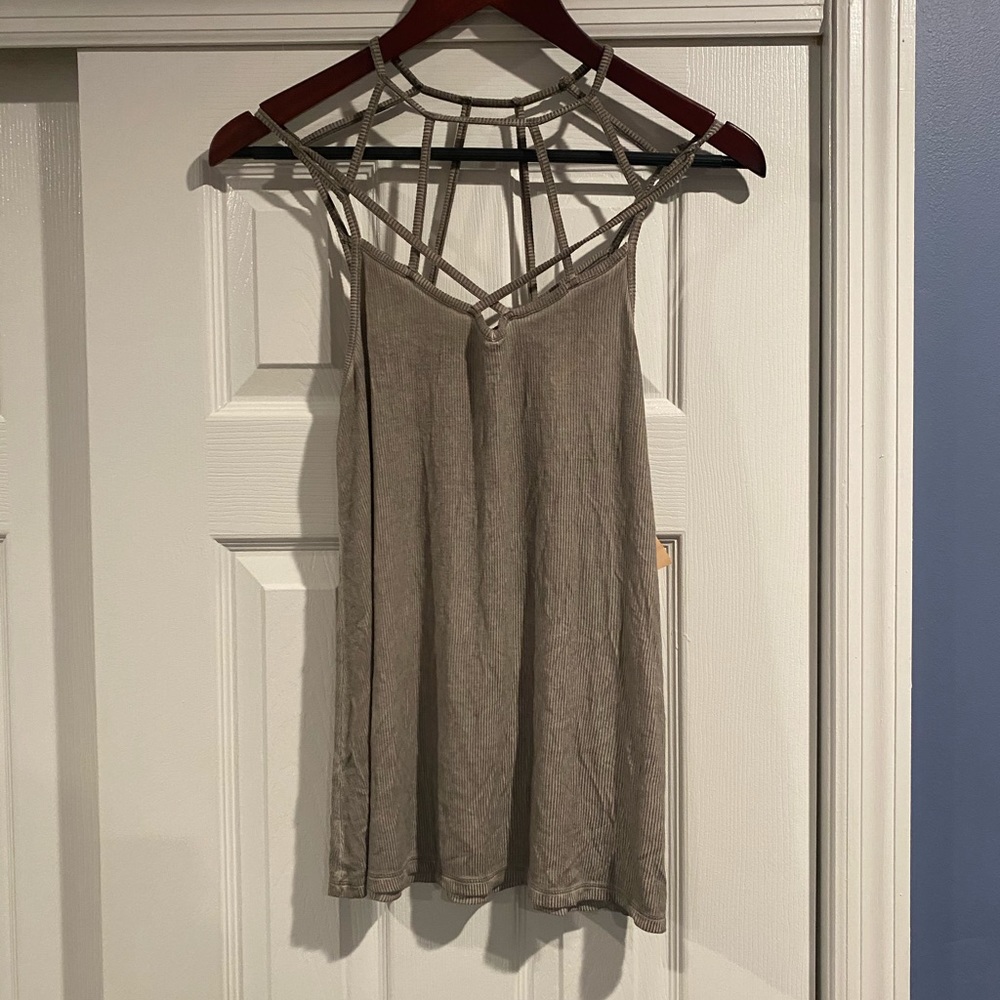 American Eagle Grey Soft & Sexy Small Tank Top
